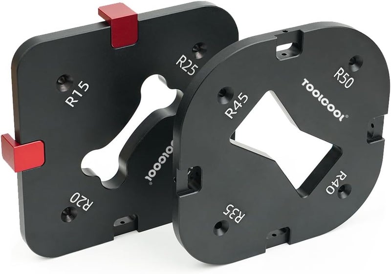 Tocool Router Corner Radius Template Router Radius Jig Aluminum Alloy Corner Routing Guide Set Use with Router Table Trim Router or Handheld Router - Image 1